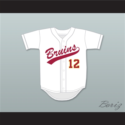 Aaron Hicks 12 Woodrow Wilson Classical High School Bruins White Baseball Jersey 1