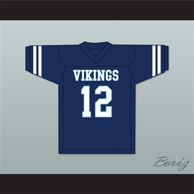 Aaron Rodgers 12 Pleasant Valley High School Vikings Navy Blue Football Jersey 2