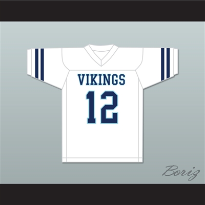 Aaron Rodgers 12 Pleasant Valley High School Vikings White Football Jersey 2