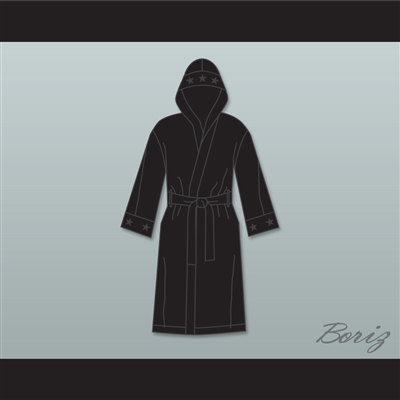 Adonis 'Creed' Johnson Black Satin Full Boxing Robe with Hood Creed II