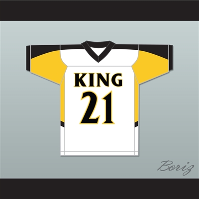 Ahmad Gardner 17 Martin Luther King High School Crusaders White Football Jersey 1