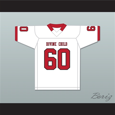 Aidan Hutchinson 60 Divine Child High School Falcons White Football Jersey 1
