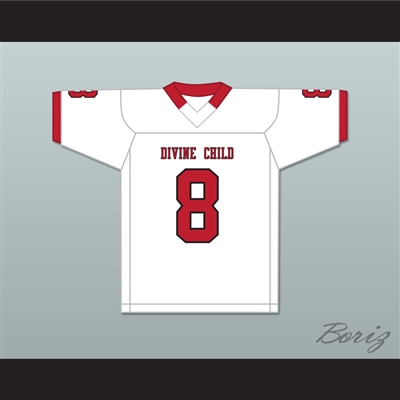 Aidan Hutchinson 8 Divine Child High School Falcons White Football Jersey 2