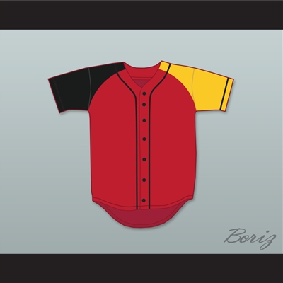 Air Fresh Fresh Prince Red/Black/Yellow Baseball Jersey
