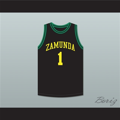Prince Akeem Joffer 1 Zamunda Black Basketball Jersey