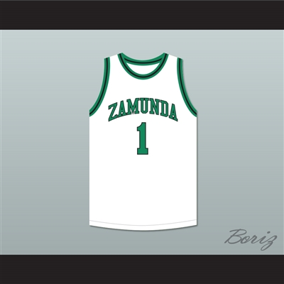 Prince Akeem Joffer 1 Zamunda White Basketball Jersey