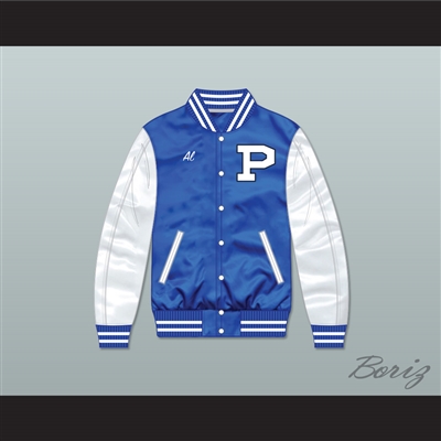 Al Bundy Polk High School Blue/ White Varsity Letterman Satin Bomber Jacket