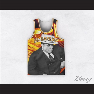 Al Capone 20 Gold Design Basketball Jersey