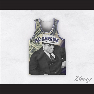 Al Capone 20 Money Design Basketball Jersey