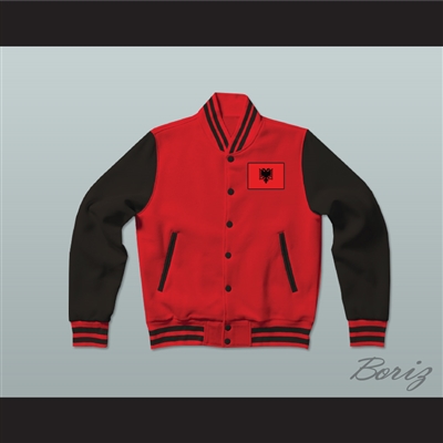 Albania Varsity Letterman Jacket-Style Sweatshirt