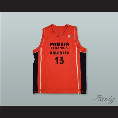 Albert Miralles 13 Pamesa Valencia Orange Basketball Jersey