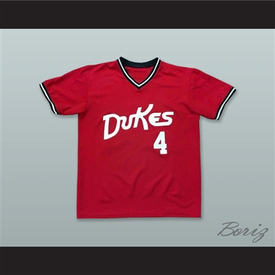 Albuquerque Dukes 4 Red Baseball Jersey