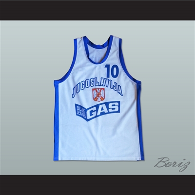 Aleksandar Djordjevic 10 Yugoslavia Basketball Jersey