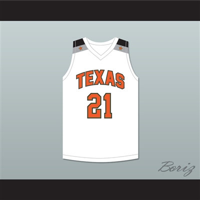 Alex Caruso 21 Texas D1 Ambassadors AAU White Basketball Jersey 1