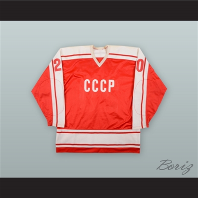 Alexander Tyzhnykh 20 CCCP Soviet Union Red Hockey Jersey