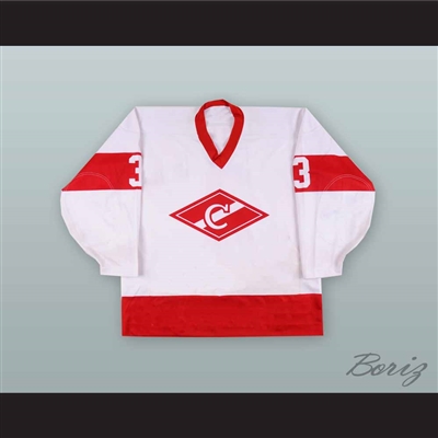 Alexander Yudin 3 Moscow Spartak White Hockey Jersey
