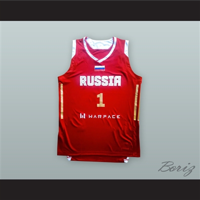 Alexey Shved 1 Russia National Team Red Basketball Jersey