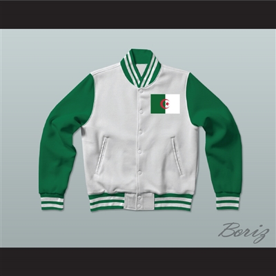 Algeria Varsity Letterman Jacket-Style Sweatshirt