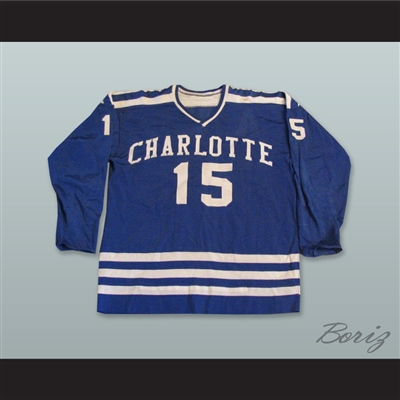 Allie Sutherland 15 Charlotte Checkers Blue Hockey Jersey