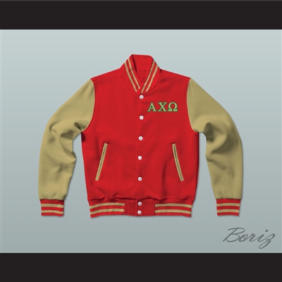 Alpha Chi Omega Sorority Varsity Letterman Jacket-Style Sweatshirt