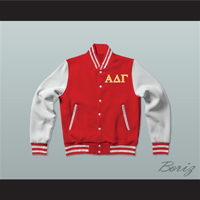Alpha Delta Gamma Fraternity Varsity Letterman Jacket-Style Sweatshirt