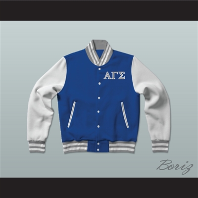 Alpha Gamma Sigma Fraternity Varsity Letterman Jacket-Style Sweatshirt
