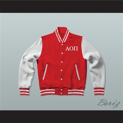 Alpha Omicron Pi Sorority Varsity Letterman Jacket-Style Sweatshirt