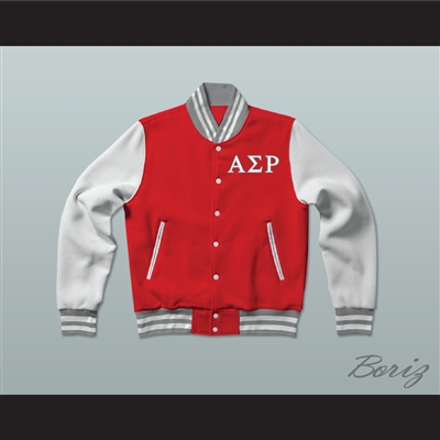Alpha Sigma Rho Sorority Varsity Letterman Jacket-Style Sweatshirt