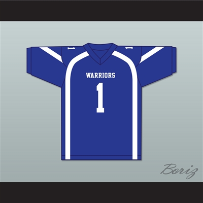 Paulie Anderson 1 Liberty Christian School Warriors Blue Football Jersey