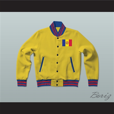 Andorra Varsity Letterman Jacket-Style Sweatshirt