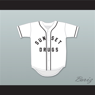 Andre Dawson 10 Sunset Drugs Little League White Baseball Jersey 1