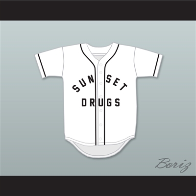 Andre Dawson 10 Sunset Drugs Little League White Baseball Jersey 2