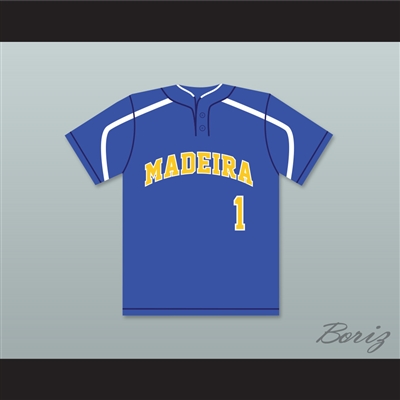 Andrew Benintendi 1 Madeira High School Mustangs Blue Baseball Jersey 2