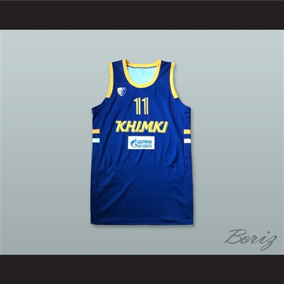 Andrew Harrison 11 BC Khimki Moscow Russia Blue Basketball Jersey