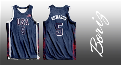 Anthony Edwards  USA basketball jersey Sewn