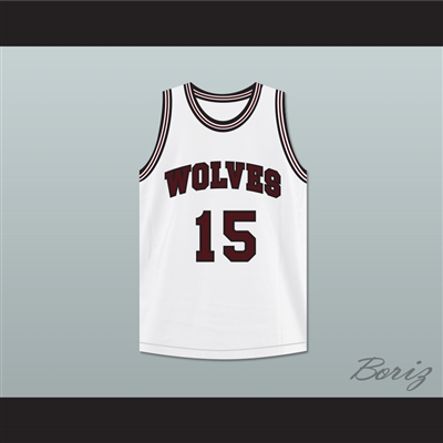 Anthony Keller 15 Wolves High School White Basketball Jersey
