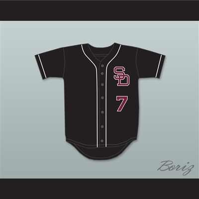 Anthony Rizzo 7 Stoneman Douglas High School Eagles Black Baseball Jersey 1