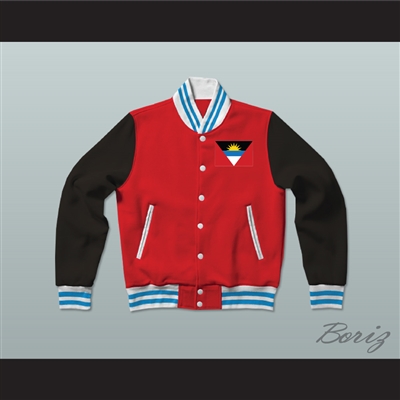 Antigua and Barbuda Varsity Letterman Jacket-Style Sweatshirt