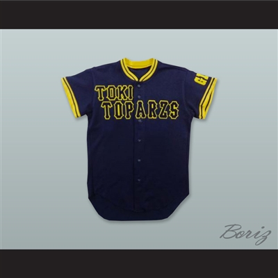Araki 14 Toki Toparzs GIFU Navy Blue Button Down Baseball Jersey