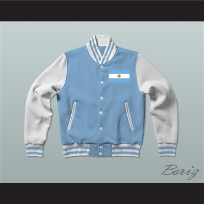 Argentina Varsity Letterman Jacket-Style Sweatshirt