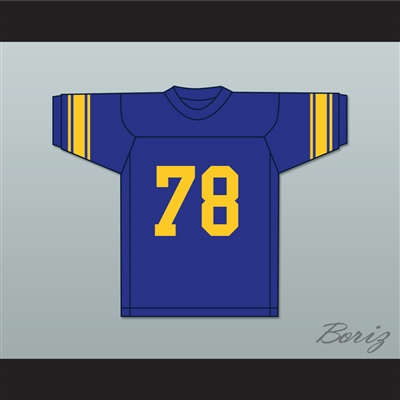Art Shell 78 Bonds-Wilson High School Cobras Blue Football Jersey 1