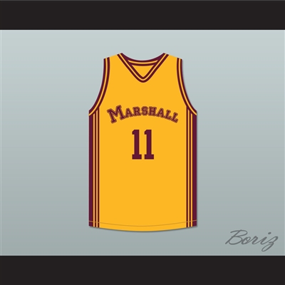 Arthur Agee 11 John Marshall Metropolitan High School Commandos Yellow Basketball Jersey