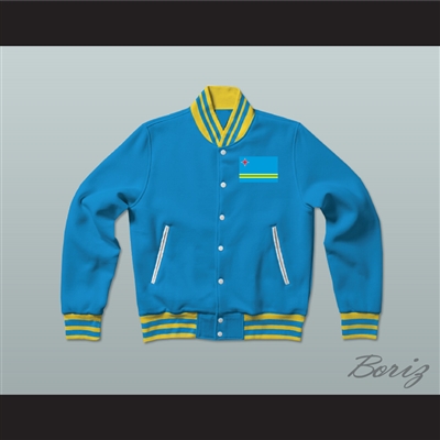 Aruba Varsity Letterman Jacket-Style Sweatshirt