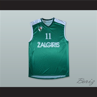 Arvydas Sabonis 11 BC Zalgiris Kaunas Basketball Jersey