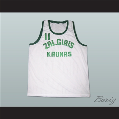 Arvydas Sabonis Zalgiris Kaunas Basketball Jersey