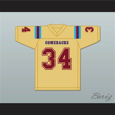 Aseel Tare 34 Heartland State University Comebacks Gold Football Jersey