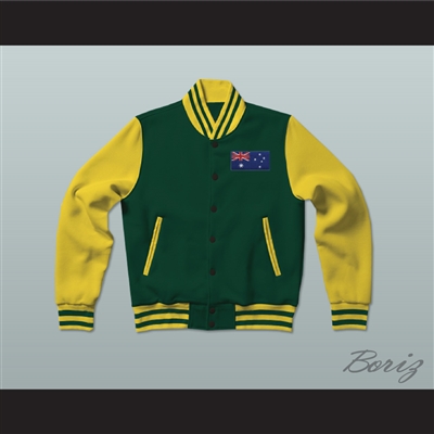 Australia Varsity Letterman Jacket-Style Sweatshirt