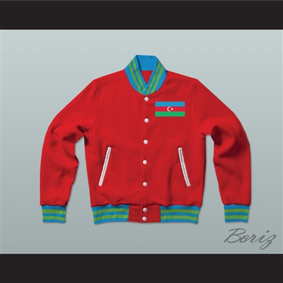 Azerbaijan Varsity Letterman Jacket-Style Sweatshirt