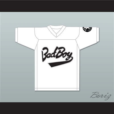 Biggie Smalls 10 Bad Boy White Football Jersey Includes Patch