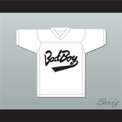 Biggie Smalls 10 Bad Boy White Football Jersey